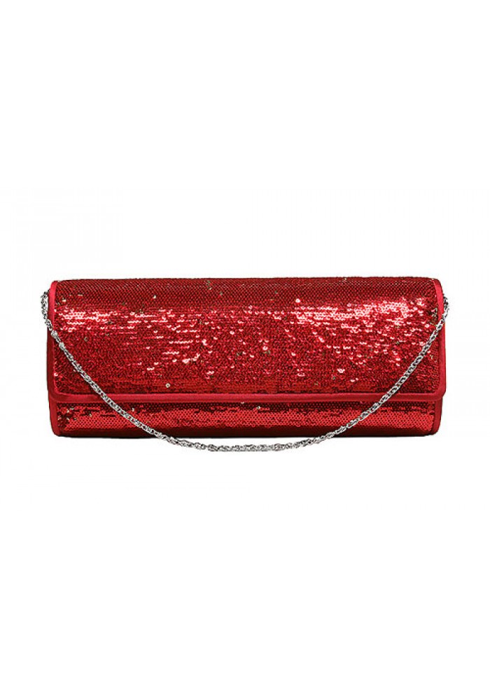 Evening Bag - Sequined Clutch - Red - BG-90955R
